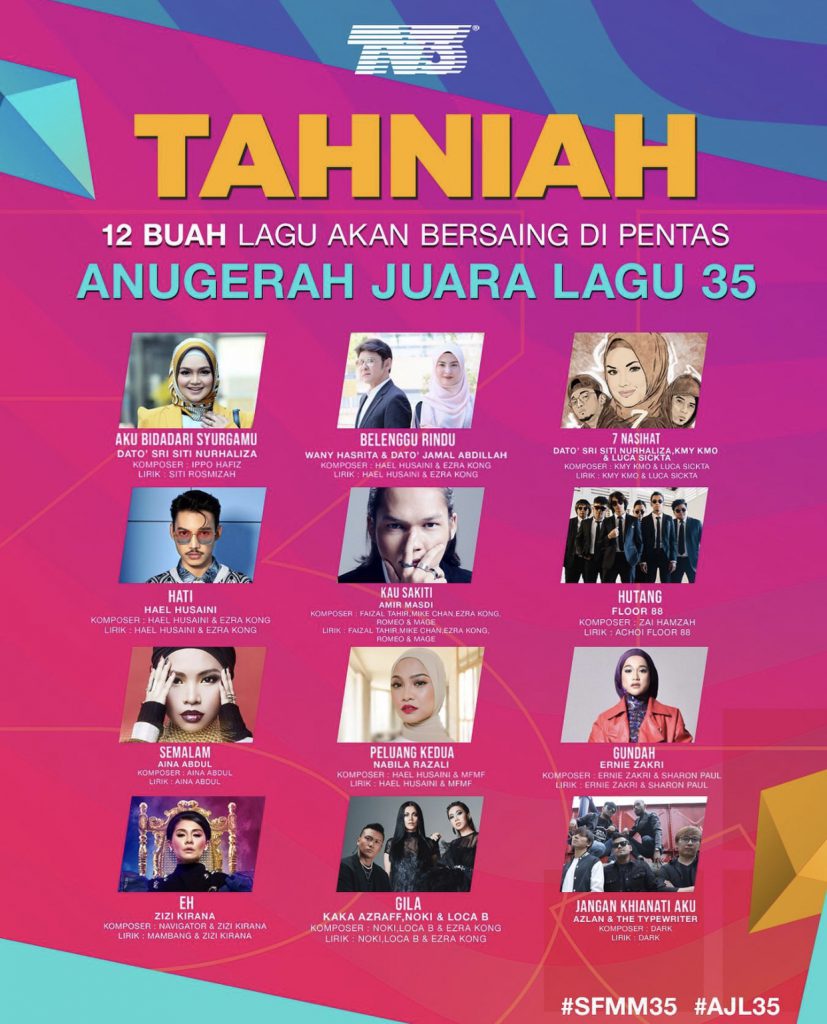 Tahniah! 3 Lagu Hael Husaini Layak Ke AJL35, Ketahui 9 Karya Lain Yang Turut Mara