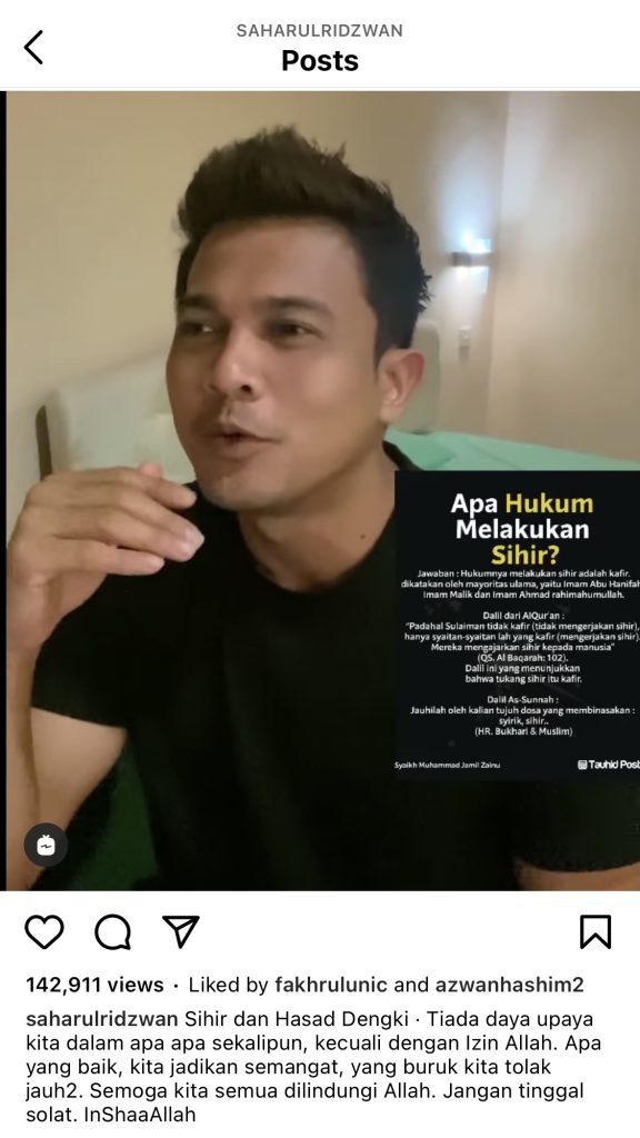 “Yang Buruk Kita Tolak Jauh-Jauh,” – Sihir Itu Wujud, Saharul Ridzwan Berdoa Agar…