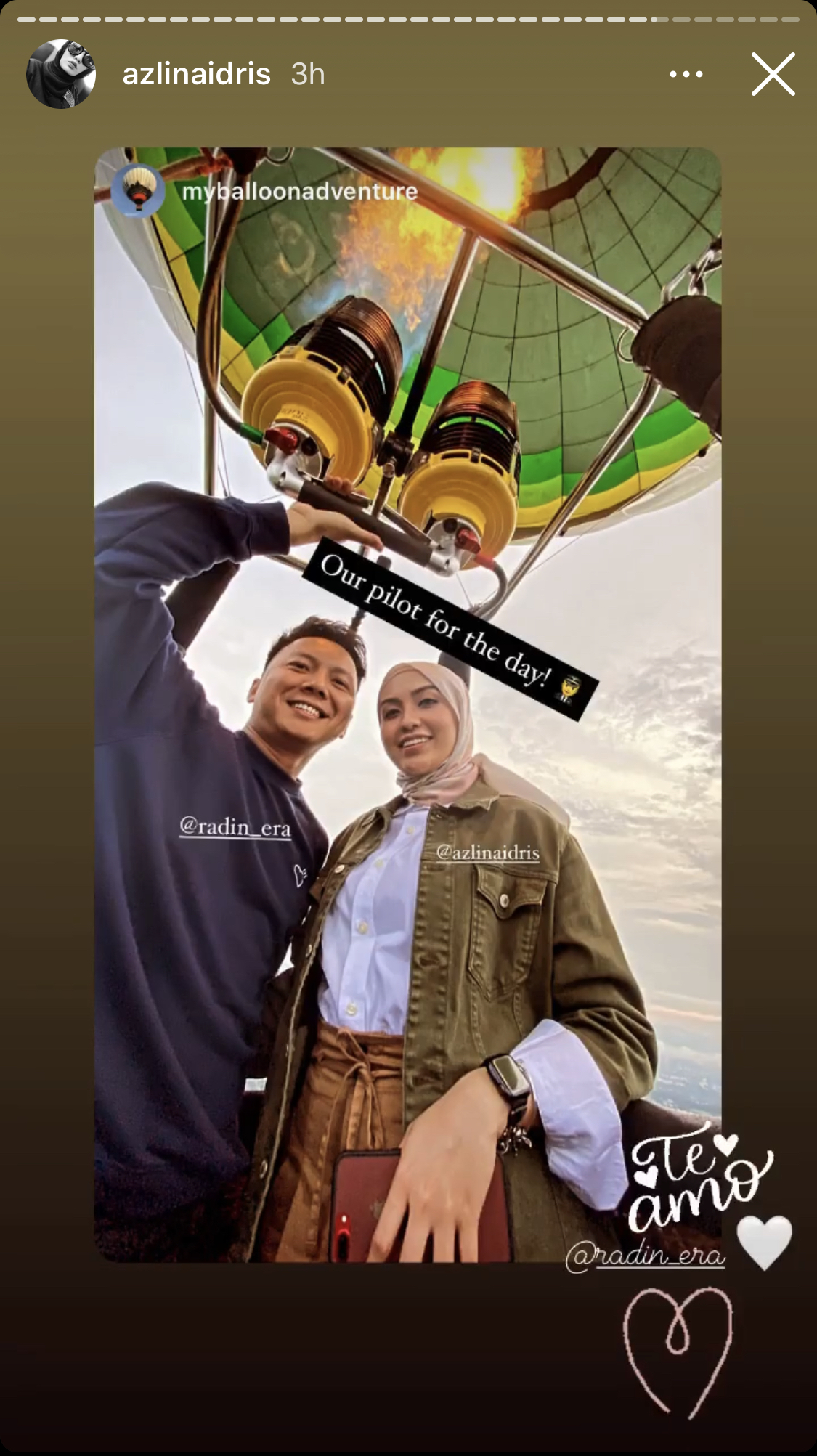 “Thank You So Much Sayang, The Best Birthday Surprise Ever,”- Radin Era Sewa Belon Udara Panas Sempena Hari Lahir Kekasih, Sweet Betul!