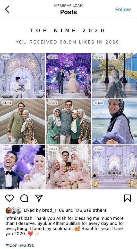 “Terima Kasih Allah&#8230;” &#8211; Bertemu Jodoh, Mira Filzah Anggap Tahun 2020 Sangat Indah