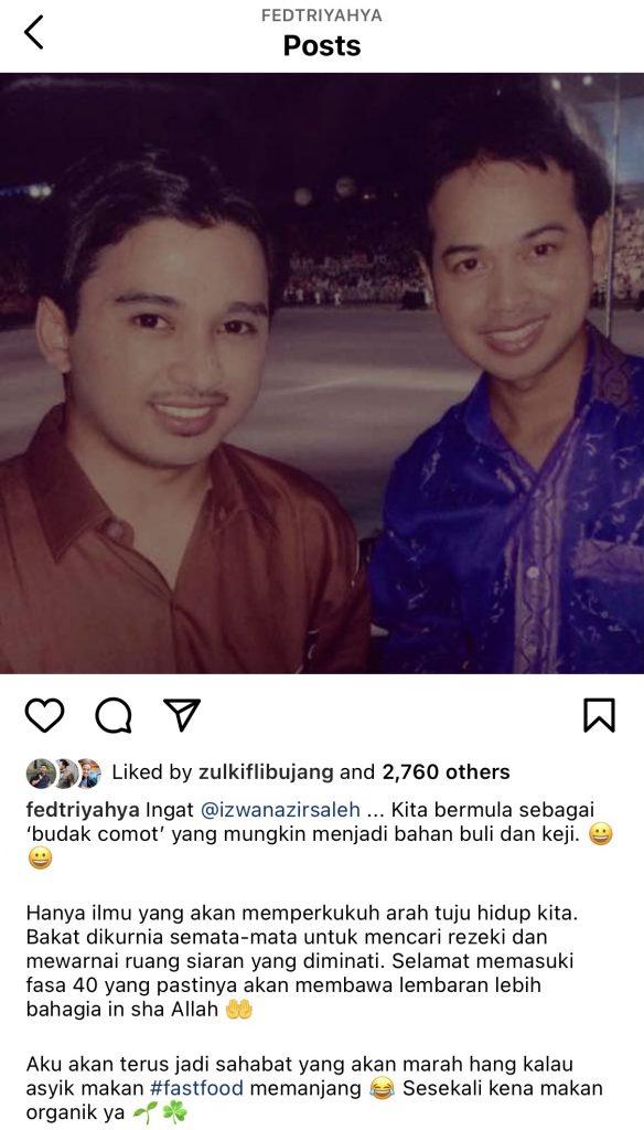 “Kita Bermula Sebagai ‘Budak Comot’ Yang Mungkin Menjadi Bahan Buli & Keji,” – Fedtri Yahya Imbau Kenangan Dengan Izwan Azir Saleh