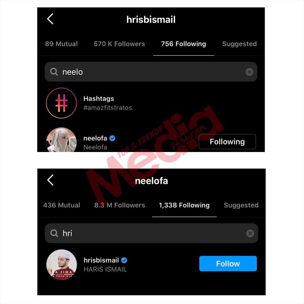 Pu Riz &#038; Neelofa Masih Saling ‘Follow’ Di Instagram, Netizen Berteka-Teki Bila&#8230;