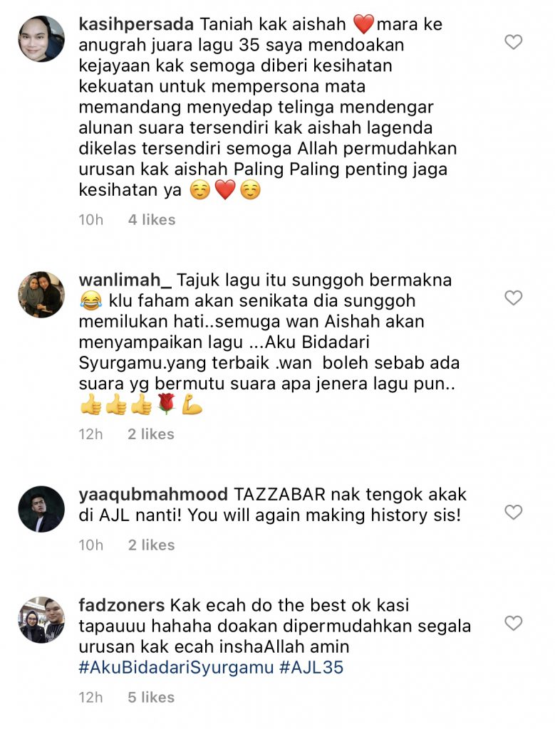 “Banyak Makan Air Mata I Lagu Ni,” &#8211; Aku Bidadari Syurgamu Mara Ke AJL35, Ini Luahan Kata Aishah