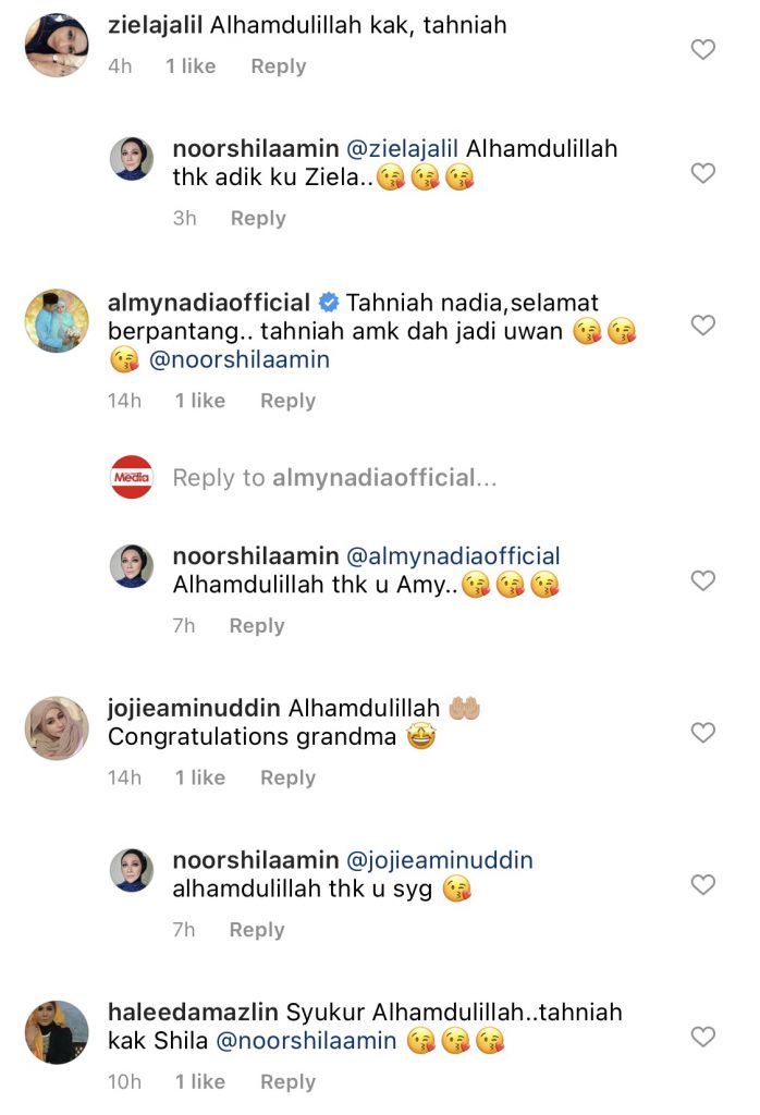 “Sangat Happy,” &#8211; Noorshila Amin Selamat Timang Cucu Sulung, Tahniah!