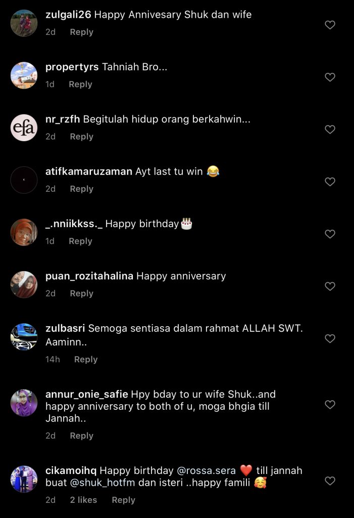 Shuk Sahar Beri Ucapan Buat Isteri Sempena Hari Jadi &#038; Anniversary &#8211; “I Minta Maaf Atas Segala Apa Yang Berlaku.”