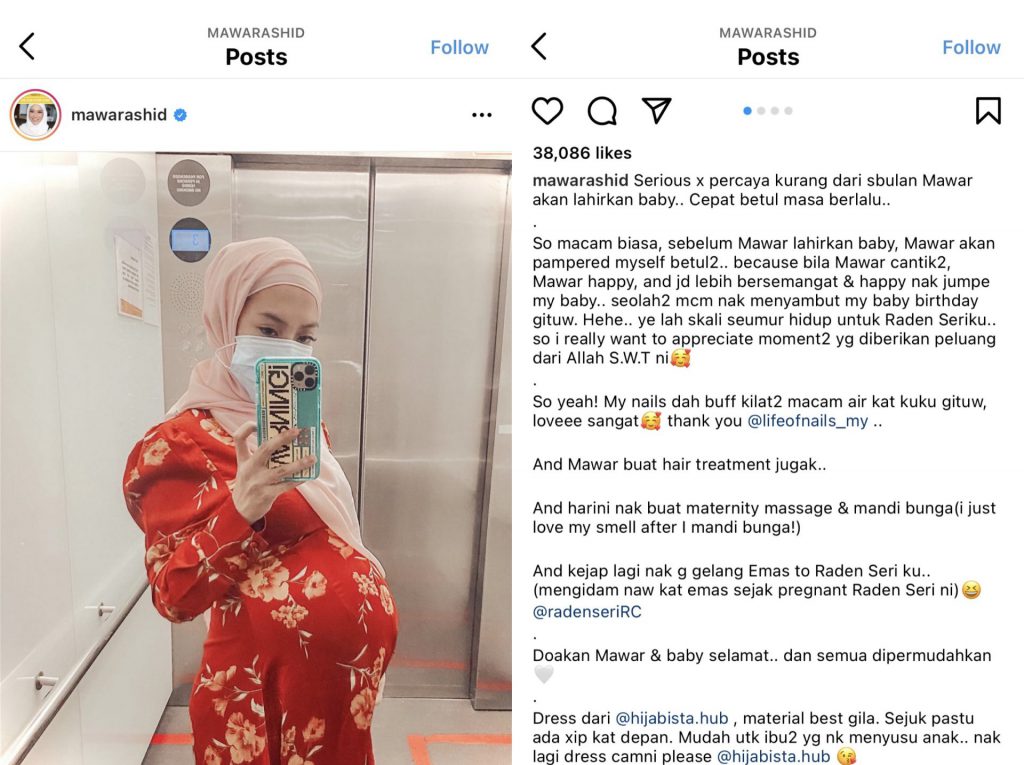 Dijangka Bersalin Kurang Sebulan Lagi, Mawar Rashid Dedah Mahu Melawa & Mulai Mengidam Barang Kemas