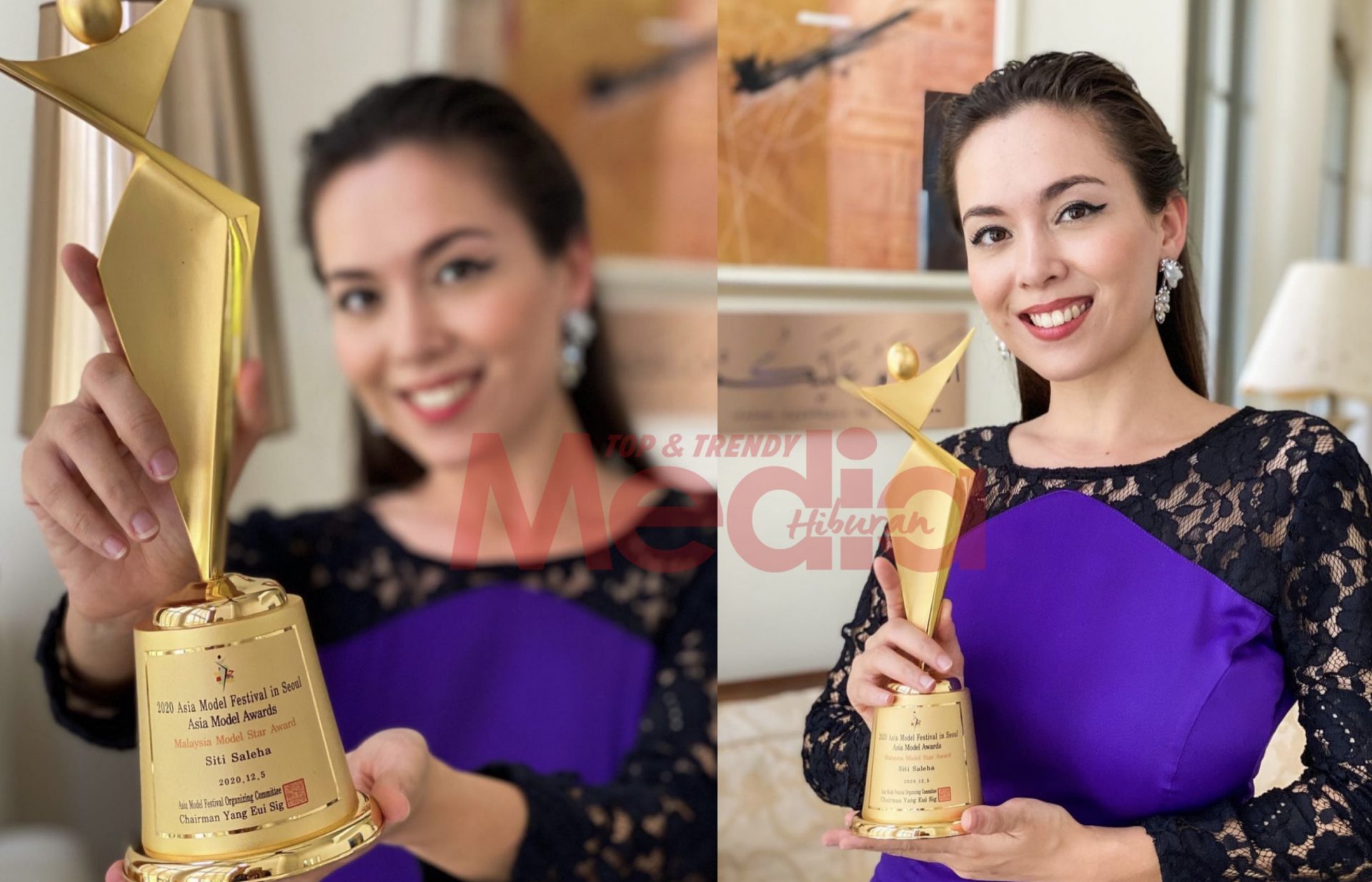 Siti Saleha Terima Asia Model Awards 2020, Tahniah!