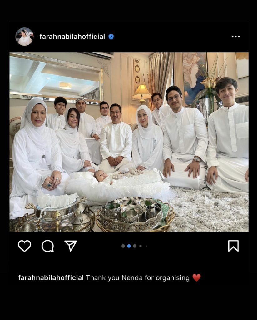 [GAMBAR] “Menguap Pun Comel,” – Selesai Tempoh Pantang, Farah Nabilah Anjur Majlis Cukur Jambul, Dedah Wajah Andre Omar