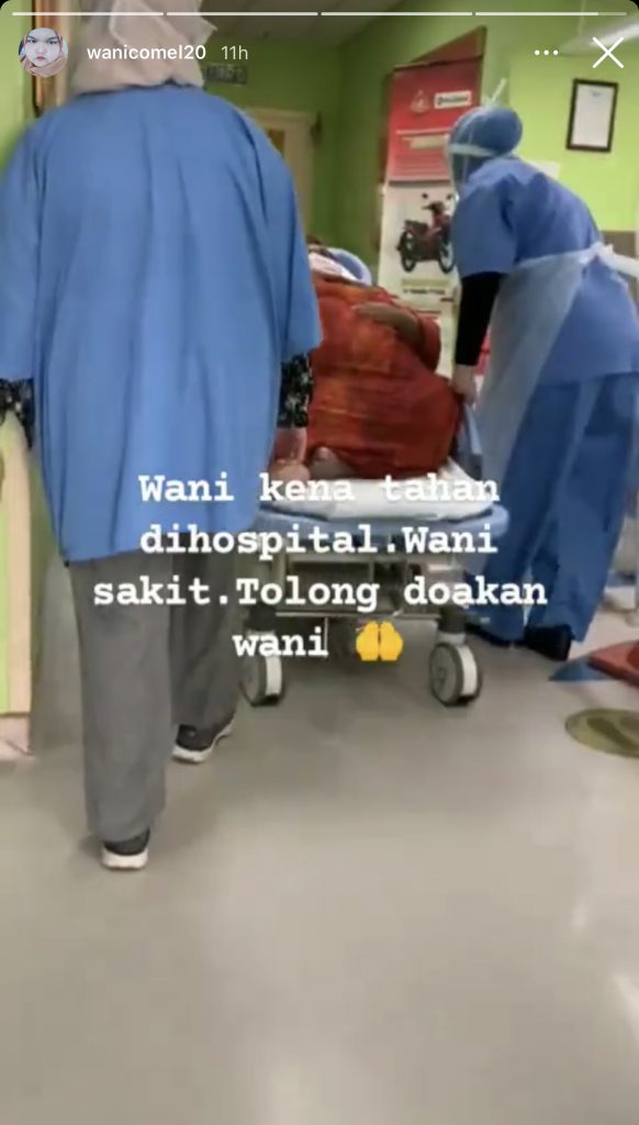 “Wani Sakit. Tolong Doakan Wani,”  &#8211; Masuk Hospital, Wani Comel Alami Jangkitan Kuman Di Paru-Paru