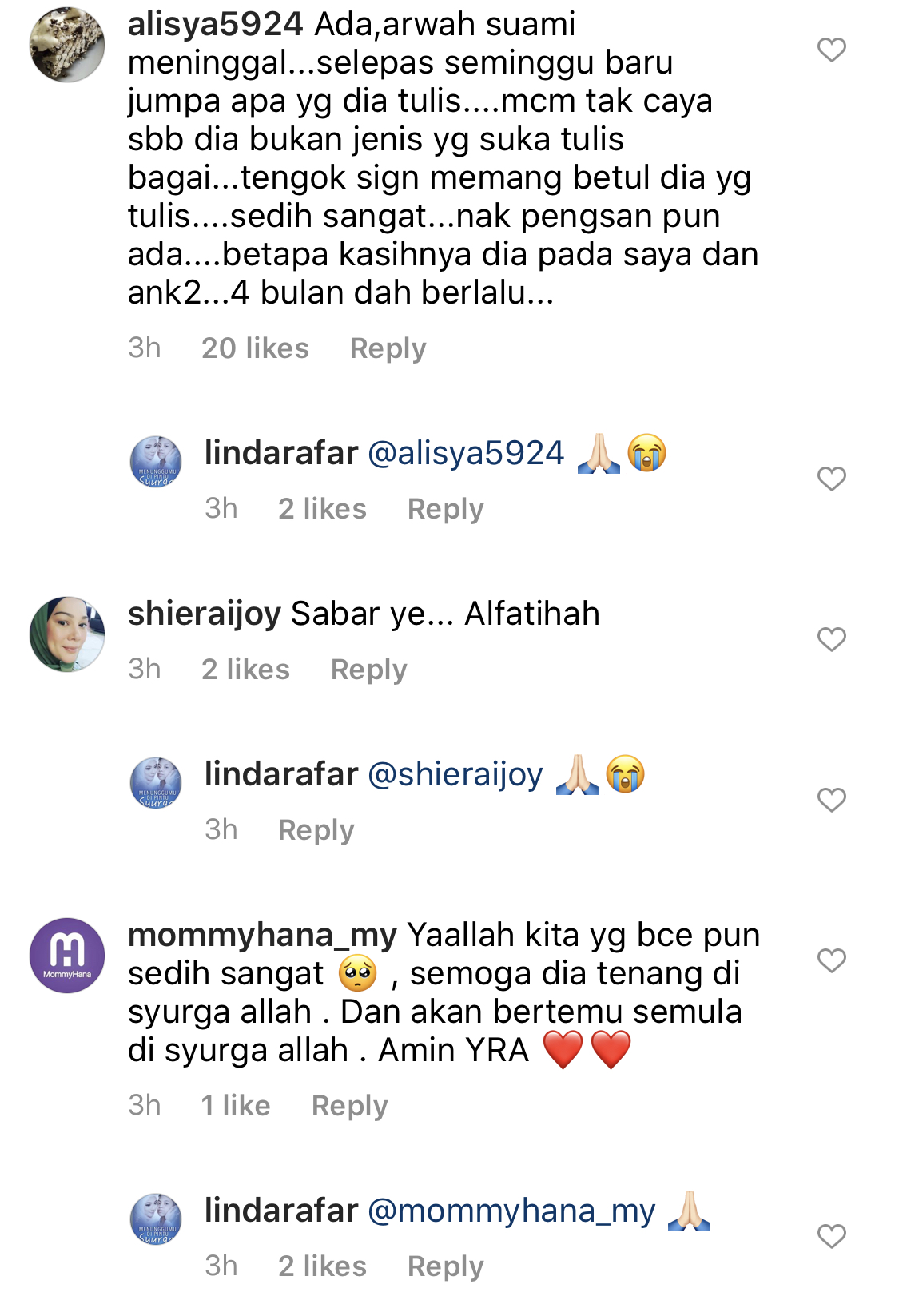 Linda Rafar Kongsi Nota Arwah Anak &#8211; “Allahuakbar! Selepas 6 Tahun Memen Tinggalkan Ma, Terjumpa Balik Diari Yang Memen Tulis.”