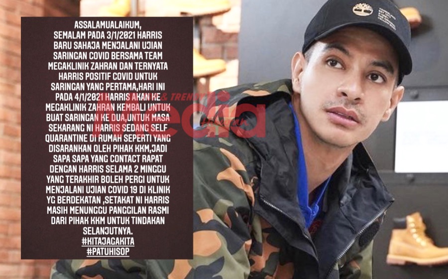 Pelakon &#038; Finalis Hero Remaja Harris Annuar Sah Positif Jangkitan Covid-19 &#8211; “Jadi, Sesiapa Kontak Rapat Selama 2 Minggu Terakhir&#8230;”