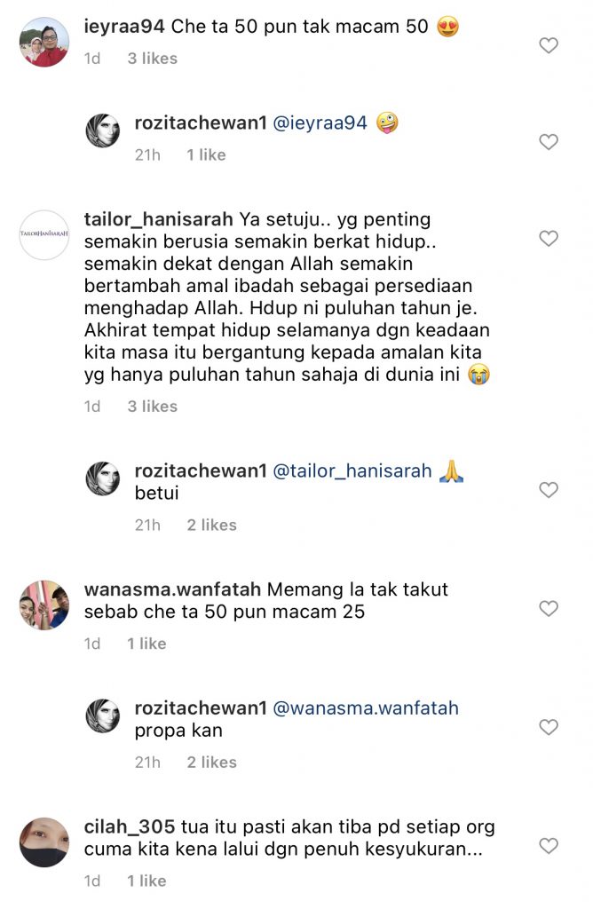 Bersyukurlah Jika Allah Panjangkan Usia Kita, Titip Rozita Che Wan &#8211; “Takut Atau Tak, Semua Orang Akan Melalui&#8230;”