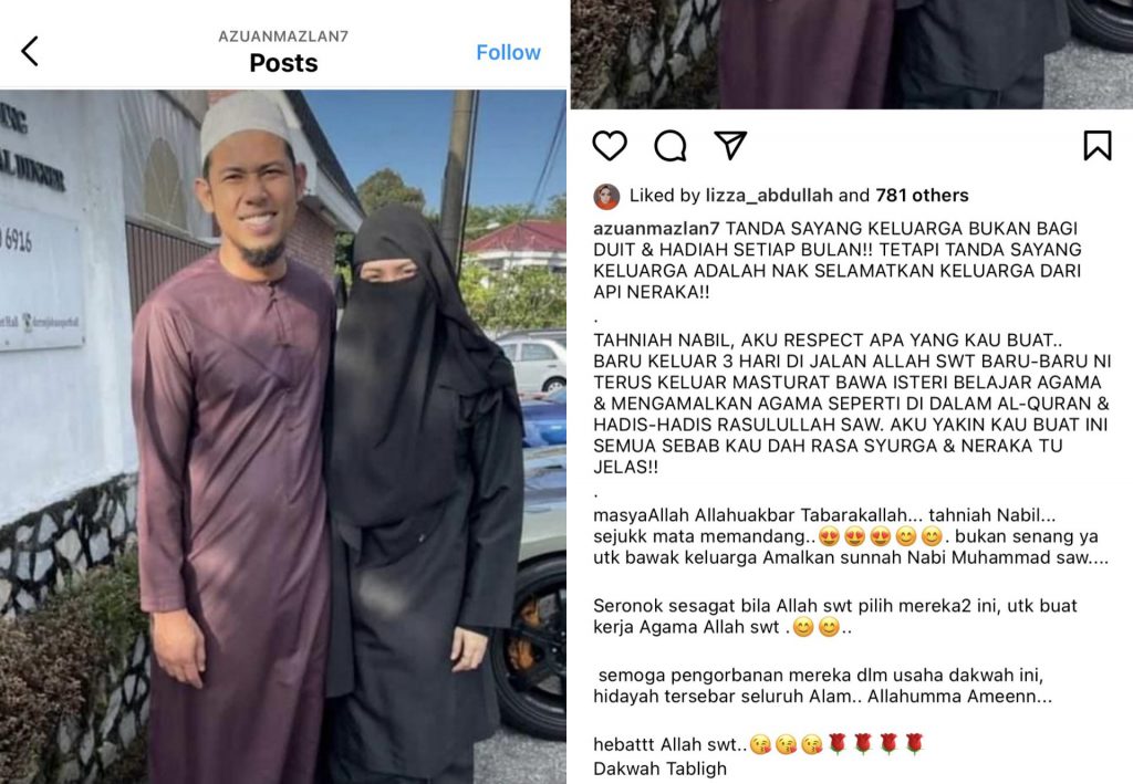 “Selamatkan Keluarga Dari Api Neraka,” – Bawa Isteri Belajar Agama, Bekas Pelakon Azuan Mazlan Respek Sikap Nabil Ahmad
