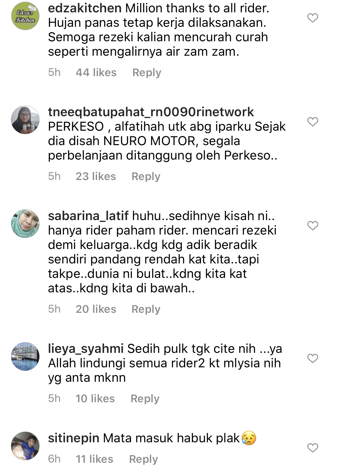 “Kami Sayang Anda,” &#8211; Hargai Jasa &#038; Penat Lelah, Nora Danish Seru Rider Penghatar Makanan Carum PERKESO