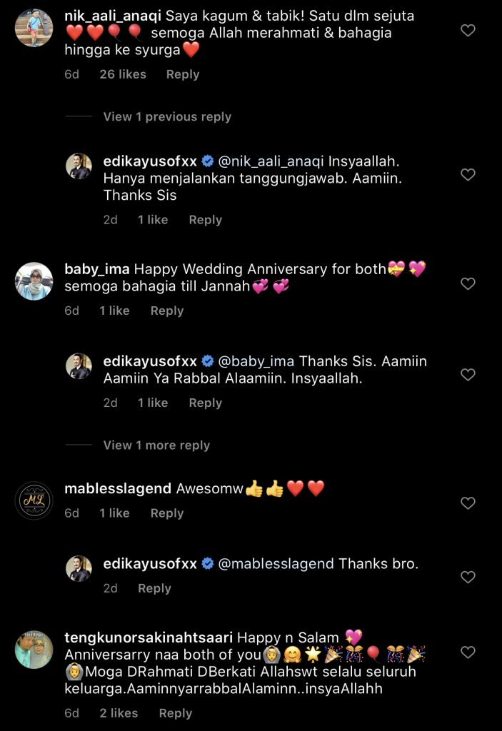 “Saya Kagum, Satu Dalam Sejuta,” – Edika Yusof Sambut Anniversary, Kesetiaan Jaga Isteri Lumpuh Buat Ramai Respek!