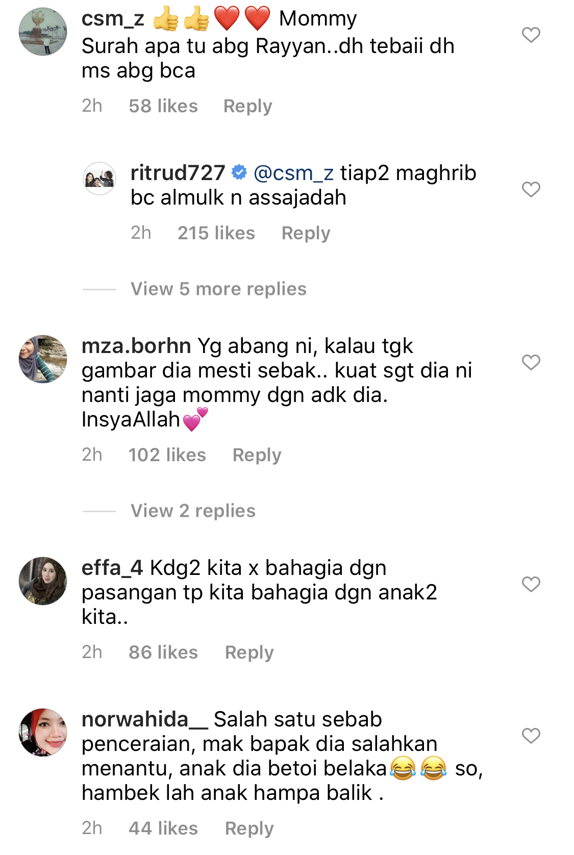 “Dah Nikah Nanti Jangan Malukan Mommy,” – Rita Rudaini Harap Anak-Anak Dapat Jadi Lelaki Baik & Taat Agama
