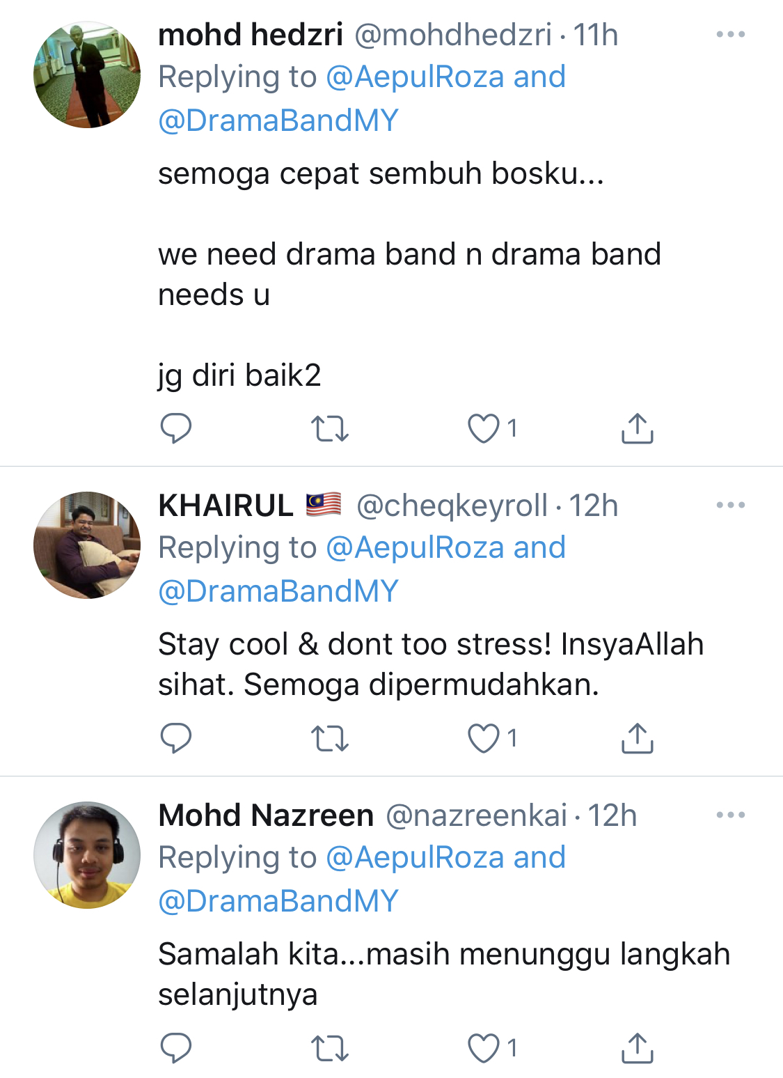 Selepas Drummer Drama Band, Aepul Roza Pula Positif Covid-19 &#8211; “Saya Sudah Mula Self-Quarantine, Doakan Kami Sekeluarga.”