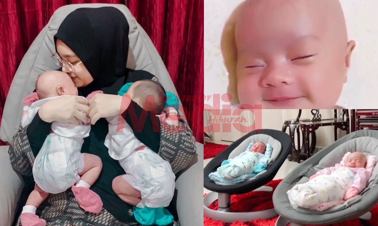 “Ya Allah Comelnya!,” - Baru Berusia 1 Bulan, Ainan Tasneem Kongsi Foto Anak Kembar Sepasang