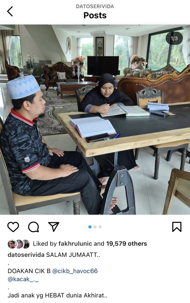 “Semoga Berjaya Dunia Akhirat…,” – DSV Sediakan Ustaz Belajar Al-Quran, Doa Moga Cik B & Kacak Anak Yang Hebat