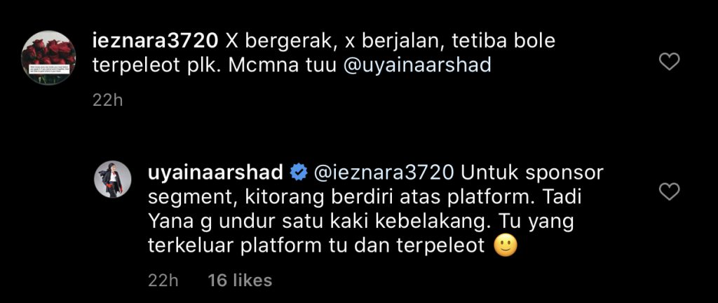 “Undur Satu Kaki Ke Belakang. Tu Yang Terkeluar Platform Dan Terpeleot,” – Uyaina Perjelas Sebab Nak Jatuh ‘Live’ Di WHI semalam