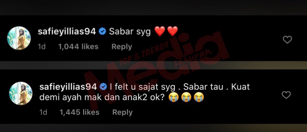 “Sabar Sayang, Kuat Demi Ayah Mak Dan Anak-Anak,” &#8211; Isu Viral Libatkan Sajat, Safiey Illias Turut Beri Komen