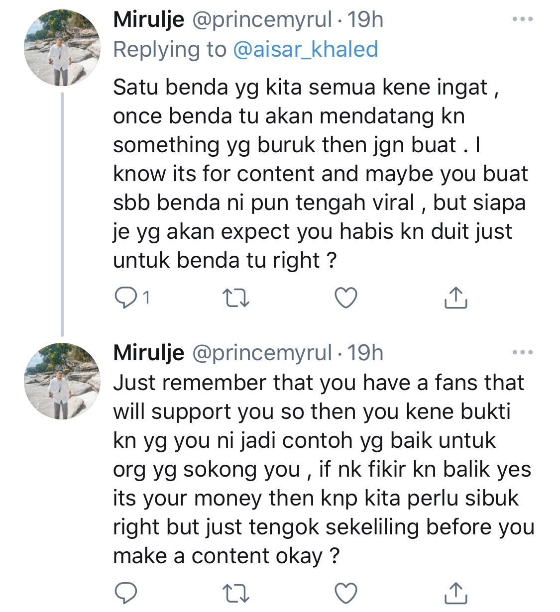 “DM Aku Dipenuhi Cacian & Makian,” – Kena Kecam Gara-Gara Video ‘B*bi Air’, Aisar Khaled Sifatkan Diri Hanya Manusia Biasa