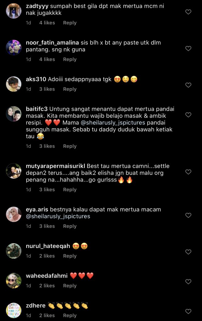 “Bakal Mak Mentua Macam Kawan,” – Ramai Cakap Elisya Sandha Untung, Sheila Rusly ‘Sporting’ Ajar Masuk Dapur