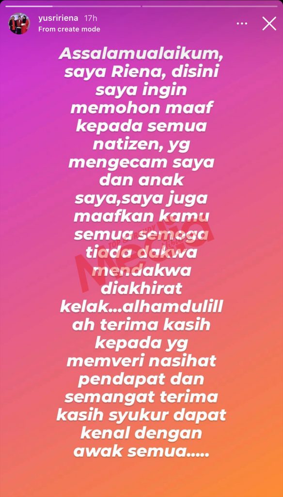 “Saya Ingin Memohon Maaf Kepada Netizen Yang…,” – Moga Tiada ‘Dakwa Mendakwa’ Di Akhirat, Ibu Aiman Tino Jernihkan Keadaan