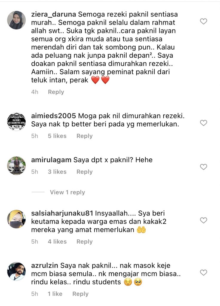Pasang Niat Murni, Pak Nil Berhasrat Untuk Taja Pemberian Vaksin Covid-19 Kepada…