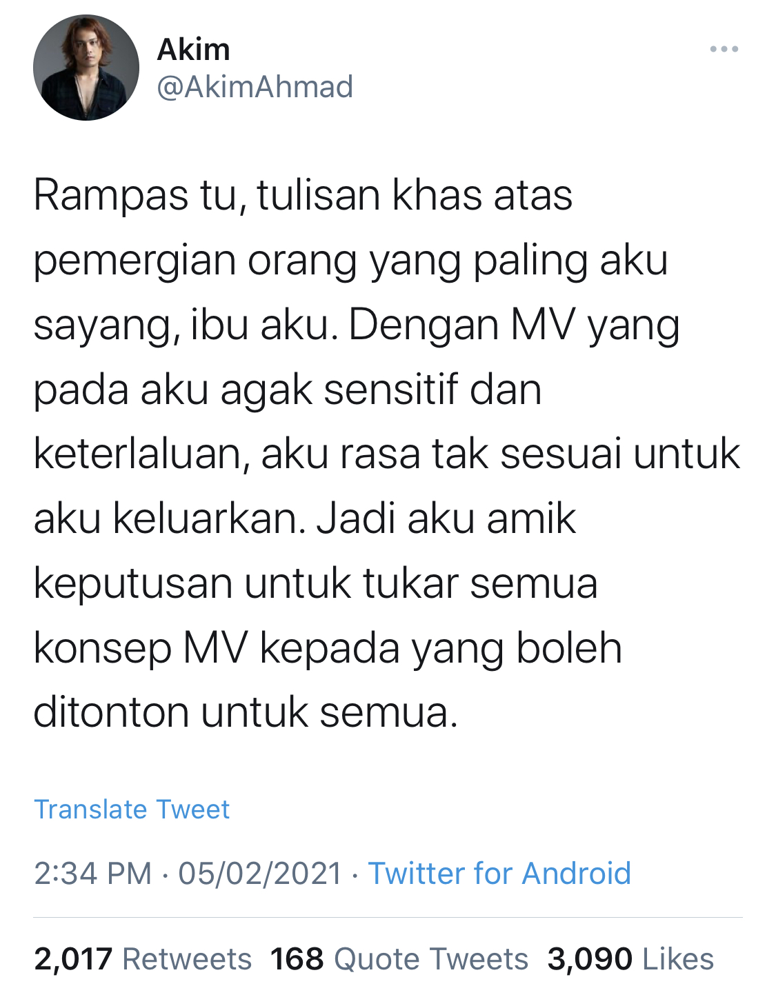 “Hari Ini Anniversary Aku, Kau Kacau Family Aku? Kau Rasa Kau Siapa Sial,” – Akim Ahmad Cerita Fasal MV Rampas, Tempelak Siapa?