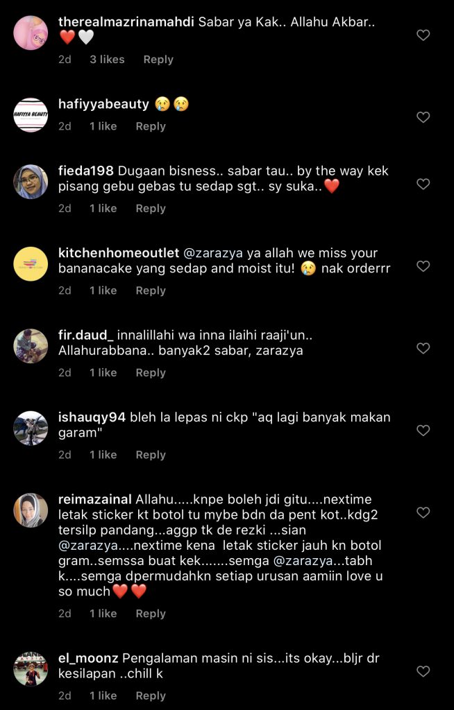 “Allah Akan Hadiahkan Pelangi, Sabar Sis,” &#8211; Ralat Terpaksa Buang 32 Biji Kek, Peminat Tumpang Simpati