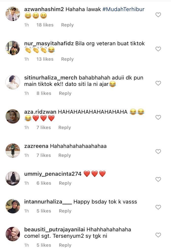 “Kenapa Comel Sangat Ni?,” &#8211; Siti Kongsi Video Datuk K Main TikTok, Peminat Terhibur!
