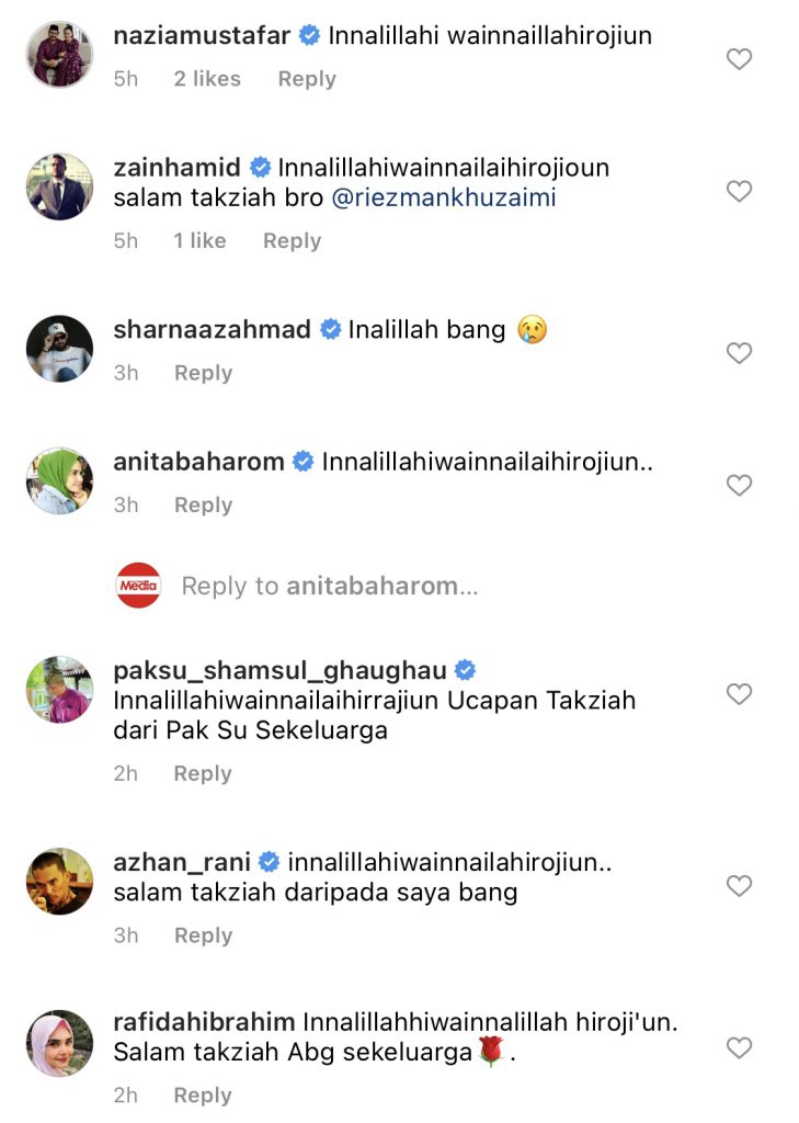 Al-Fatihah… Ibu Pelakon Riezman Khuzaimi Meninggal Dunia – “Saat Itu Tiba Jua, Allah Lebih Menyayangi Bondaku.”