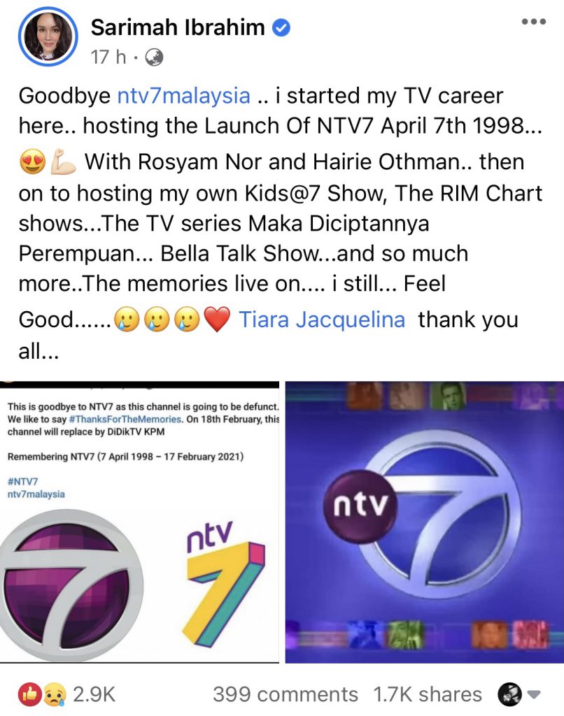 “Selamat Tinggal,” &#8211; Tidak Akan Lagi Bersiaran, Che Puan Sarimah Ibrahim Imbau Kenangan Bersama NTV7