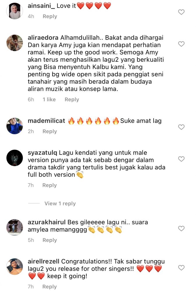 Lagu Jadi OST Takdir Yang Tertulis, Amylea Syukur Lagu Diterima Baik