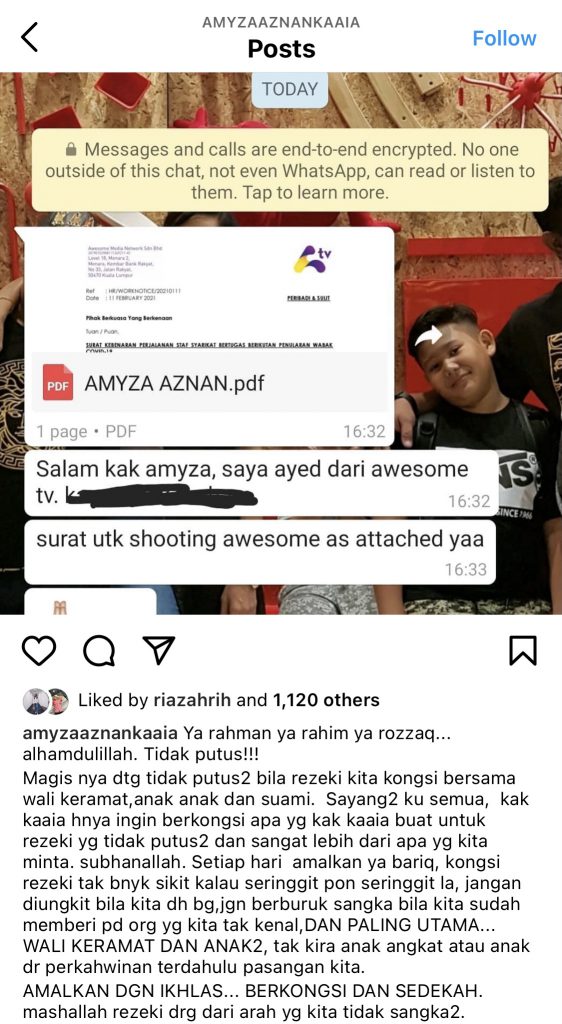 Jangan Pernah Kedekut, Amyza Aznan Terharu Syukur Dapat Kongsi Rezeki Walau Sedikit