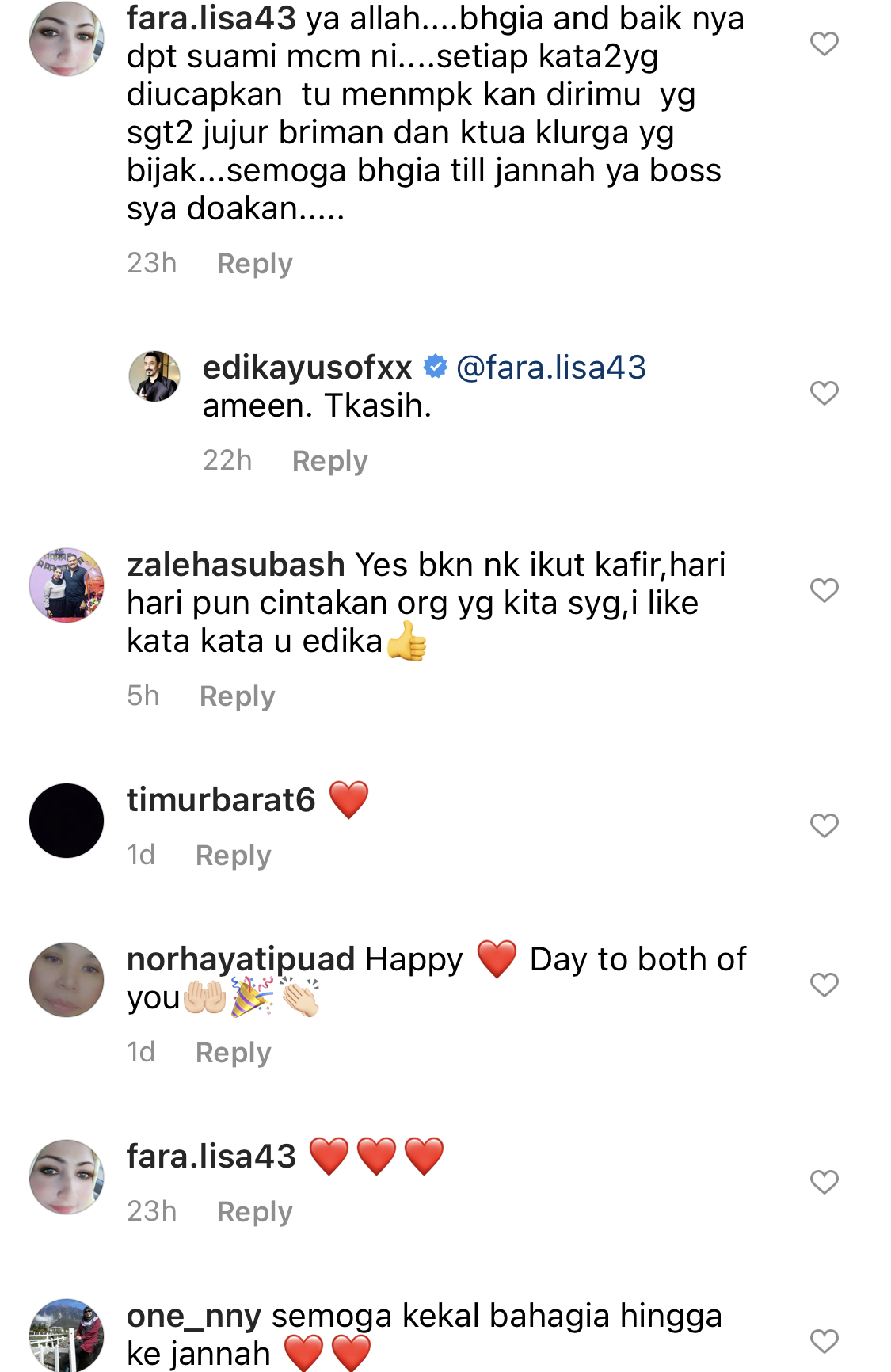 “Minta Maaf Dalam Islam Tidak Ada Hari Valentines&#8230;,”- Ditegur Gara-Gara Ucapan Buat Isteri, Ini Reaksi Balas Edika Yusof