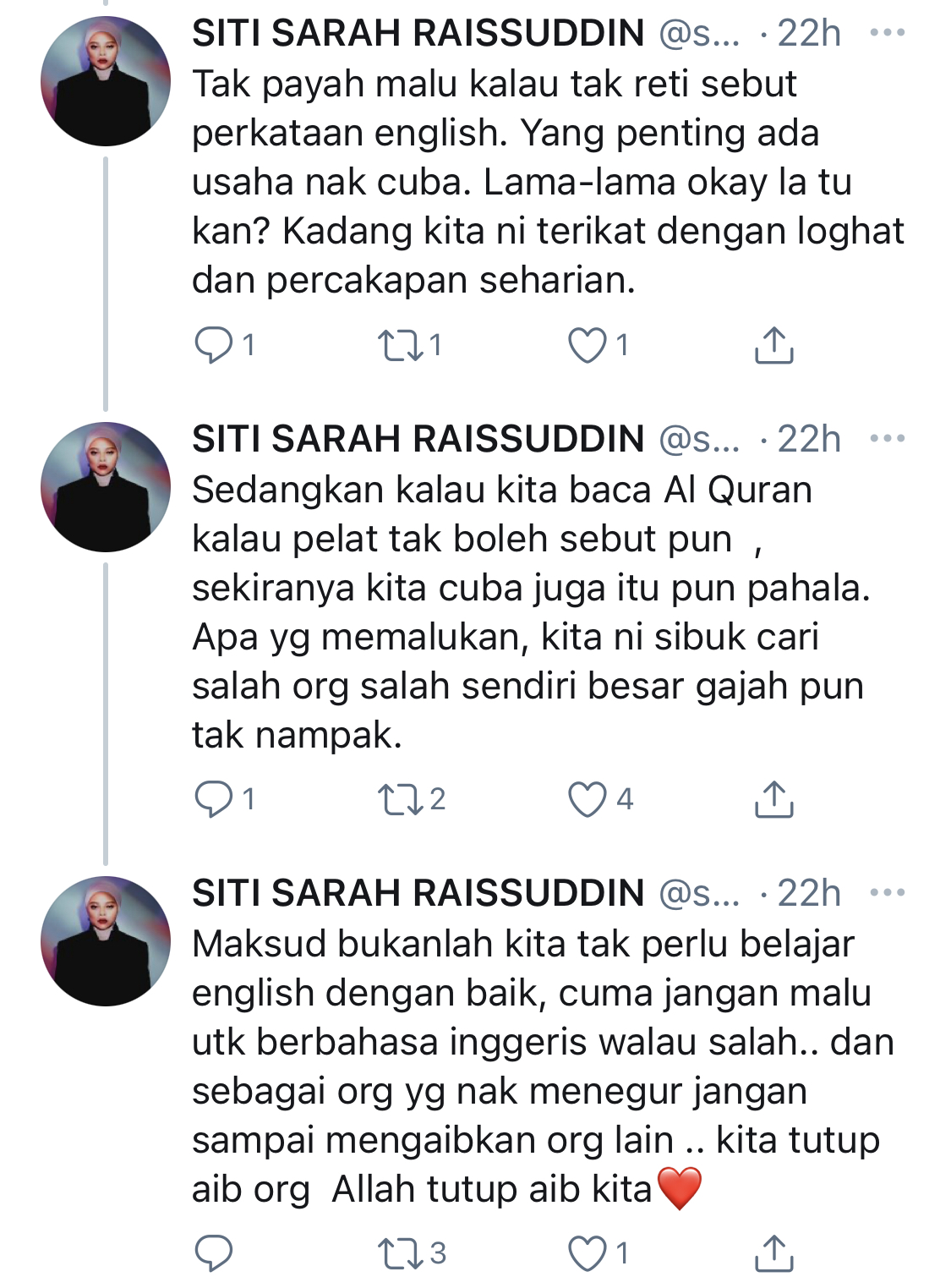 “Kalau Melayu Cakap Orang Putih Salah, Kau Kata Bodoh,” &#8211; Ini Pandangan Jujur Siti Sarah