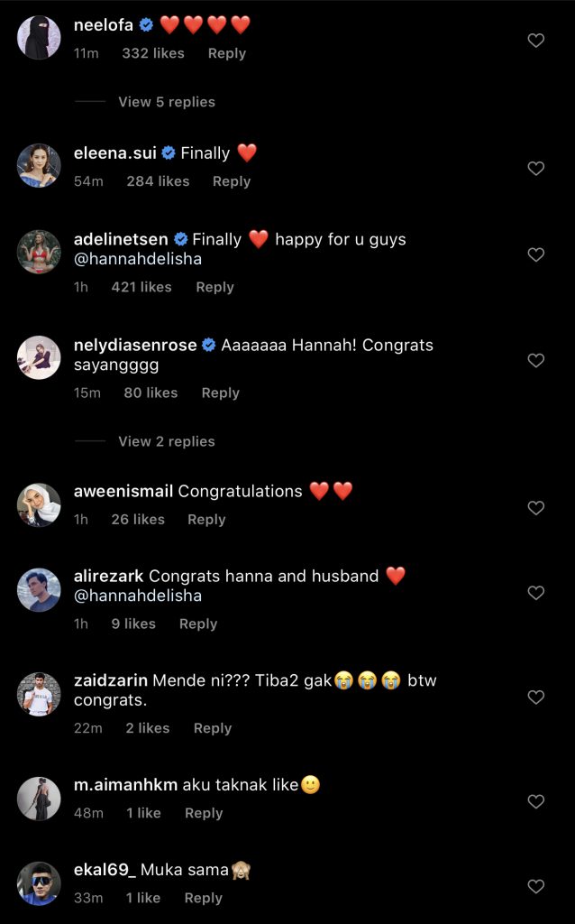 “Alhamdulillah, I Love You,” – Sah Bergelar Isteri, Instagram Hannah Delisha Dihujani Ucapan Tahniah, Selamat Pengantin Baru!