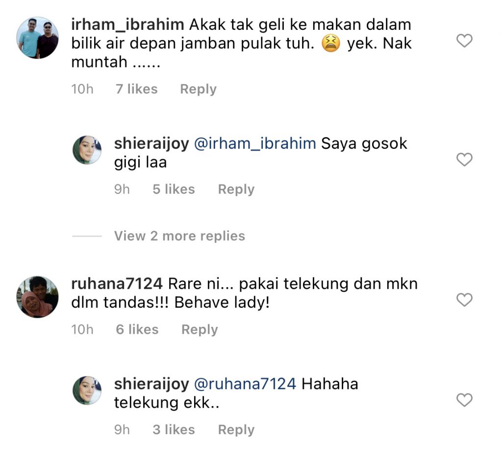 “Makan Dalam Bilik Air Depan Jamban Pulak Tu,” – Tak Geli Ke? Video Sharifah Shahirah Jadi Perhatian Sebab…