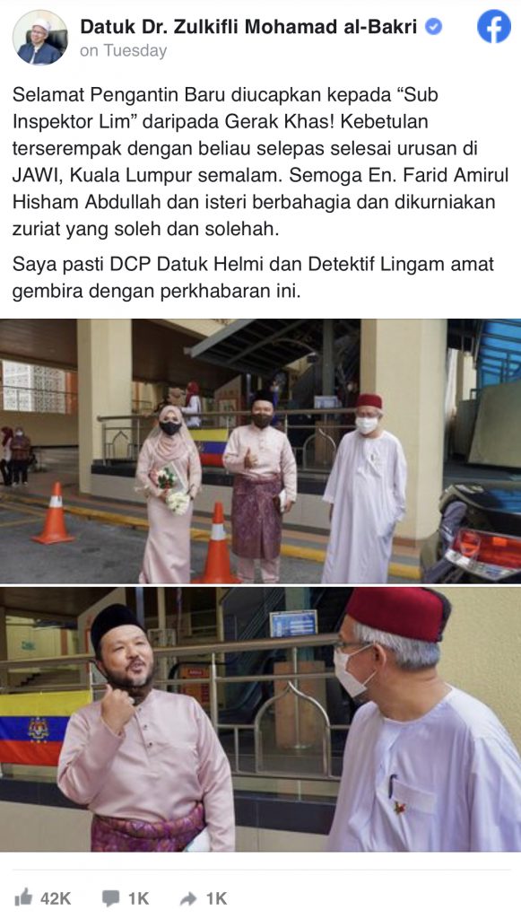 “Majlis Dihadiri Lima Orang, Termasuk…,” – Sampai Jodoh, Detektif Lim’ Bergelar Suami Pada Usia 55 Tahun, Tahniah!