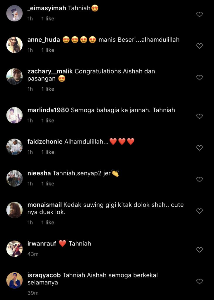 Cantiknya! Aishah AF7 Selamat Bergelar Isteri