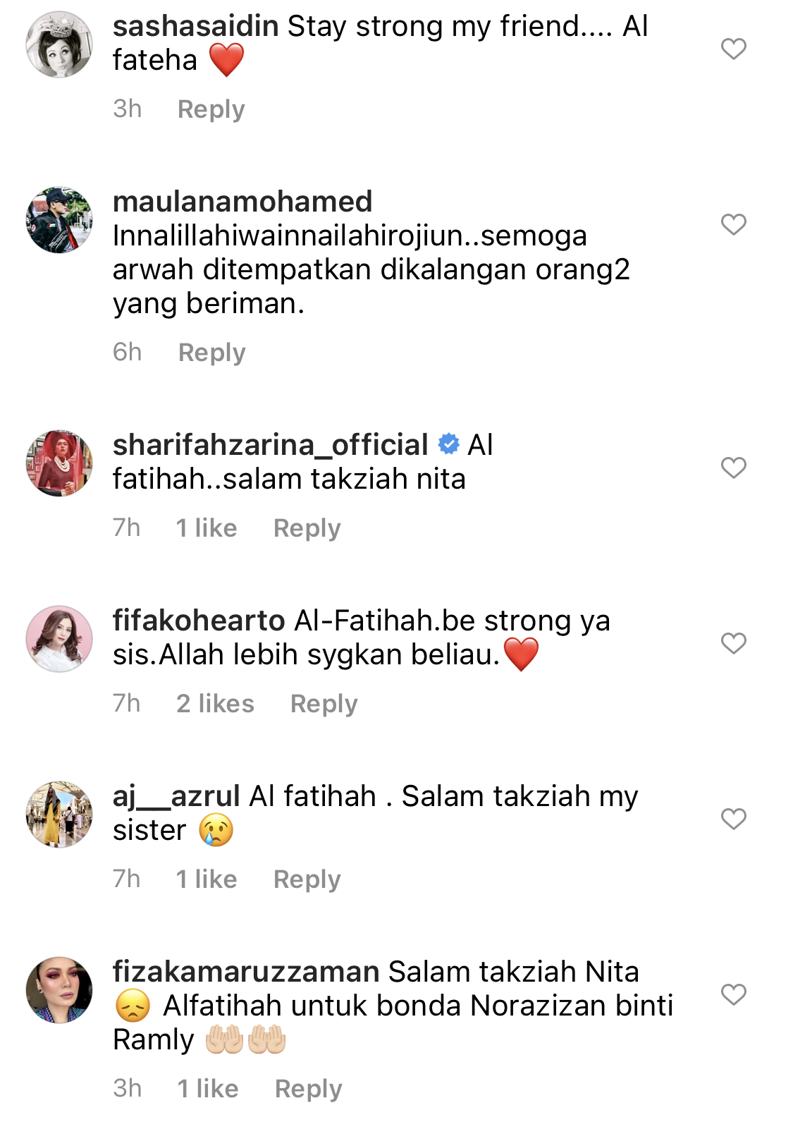 Ibu Penyanyi Nita Hamzah Meninggal Dunia, Al-Fatihah – “Mummy Kami Reda, Tenanglah Di Sana.”