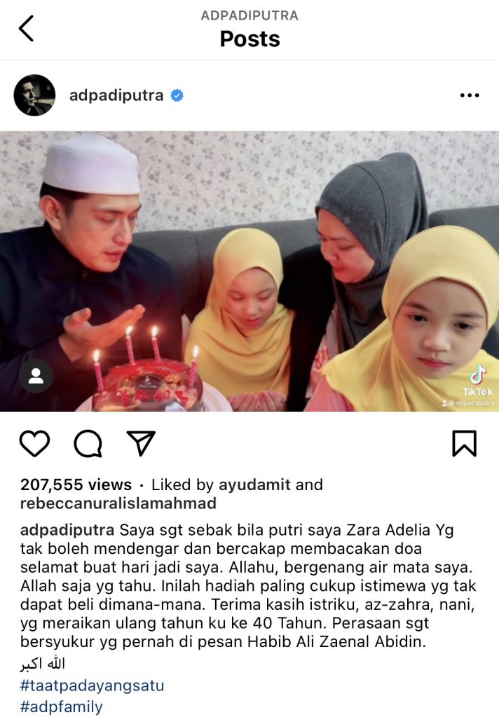 “Allahu, Bergenang Air Mata Saya,” &#8211; Lihat Usaha Anak, Datuk Adi Putra Tidak Dapat Tahan Sebak Sebab&#8230;