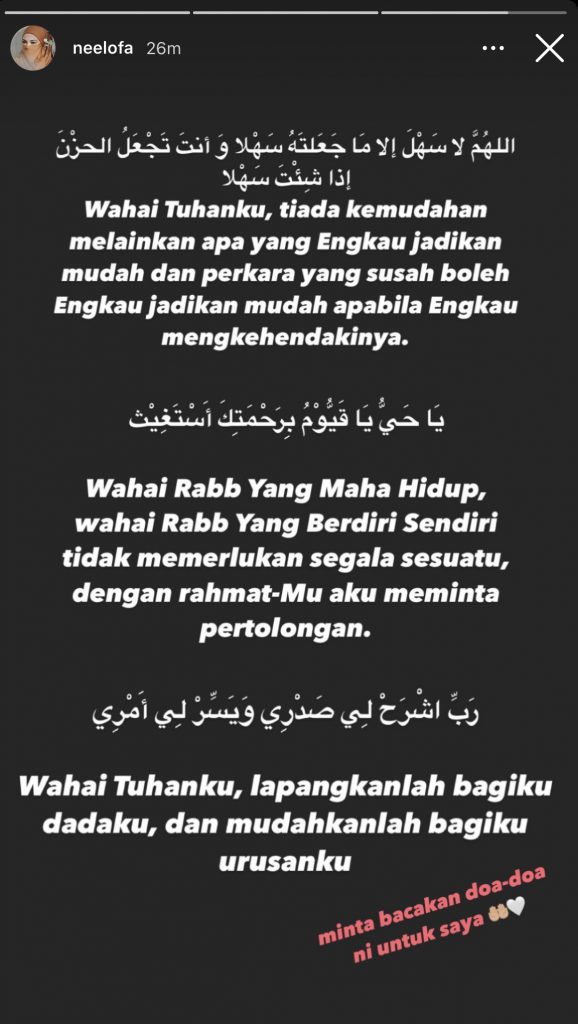 “Doakan Saya…,” – Perkongsian Neelofa Curi Perhatian, Instagram Dihujani Komen Baik-Baik, Tak Sabar Tunggu Hari Bahagia!