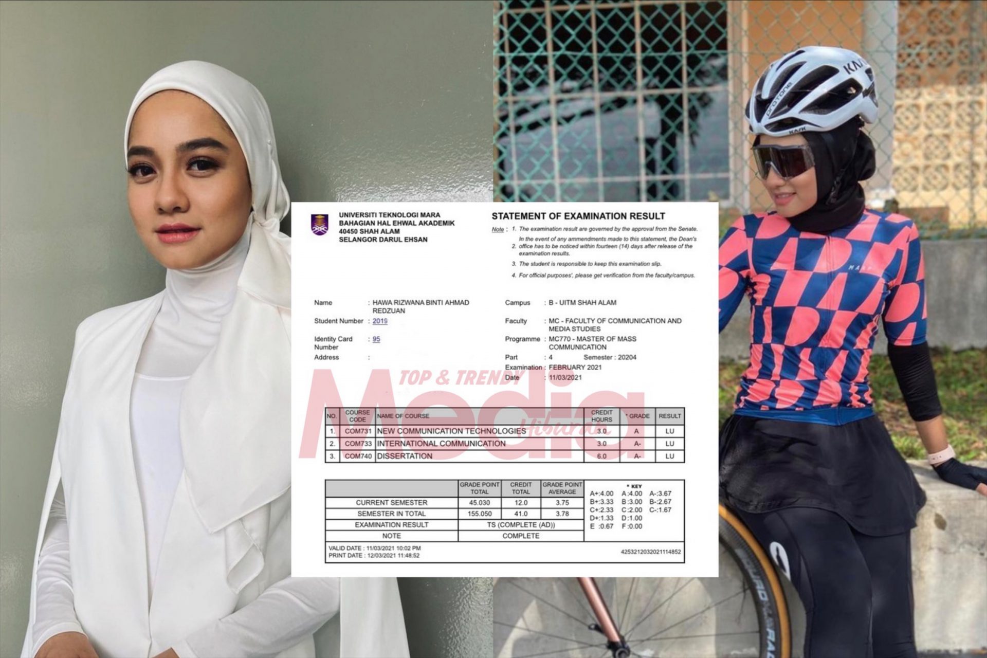 Tamat Pengajian Masters Dengan Pointer 3.78, Hos Hawa Rizwana Syukur Nikmat