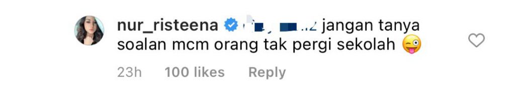 “Jangan Tanya Soalan Macam Orang Tak Pergi Sekolah,” &#8211; Netizen Tanya Ruhainies Dilihat Seperti Hamil? Risteena Bidas Komen