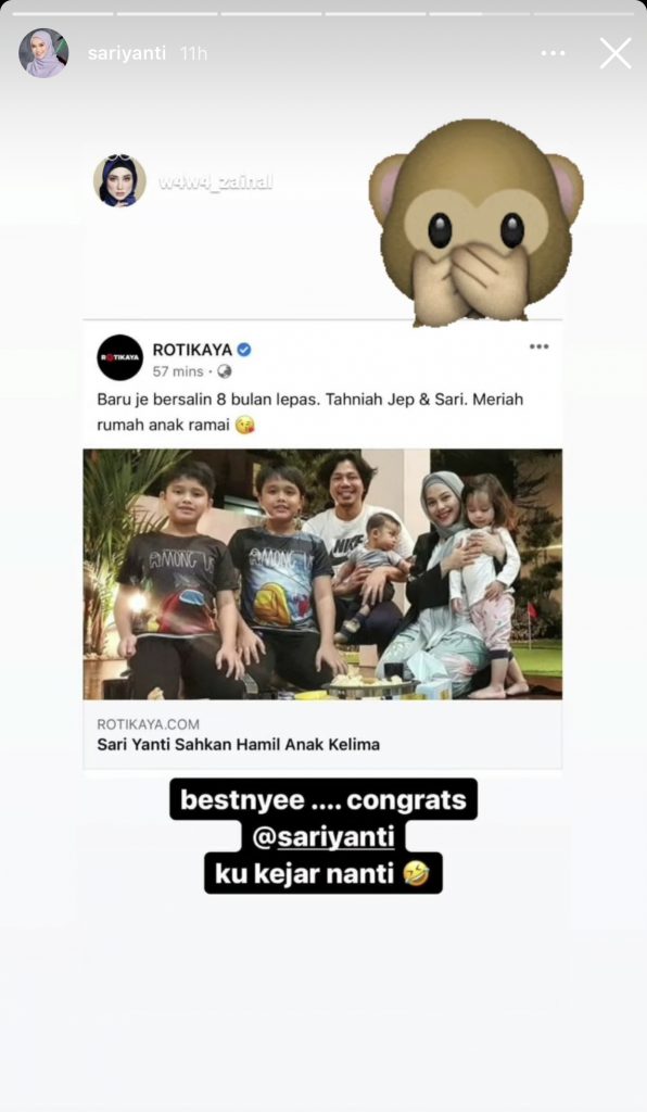 “Ya Betul,” &#8211; Selepas Sari Yanti Sahkan Hamil Anak Kelima, Wawa Zainal Bagi Ayat Padu, ‘Ku Kejar Nanti.’