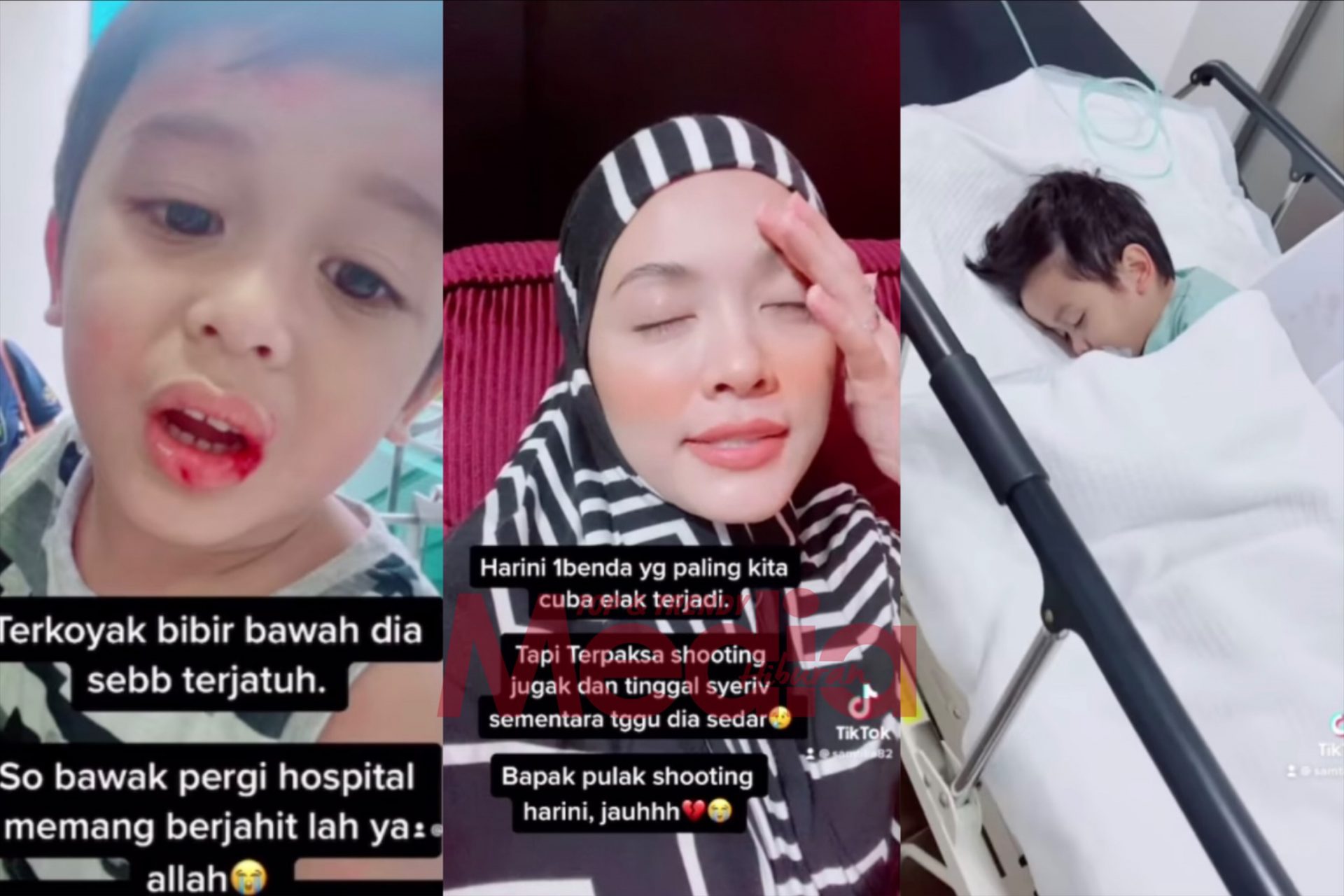 “Sedih Ya Allah Tengok Anak Kita Macam Tu,” – Anak Terima 7 Jahitan Di Bibir, Mengalir Air Mata Syatilla Melvin