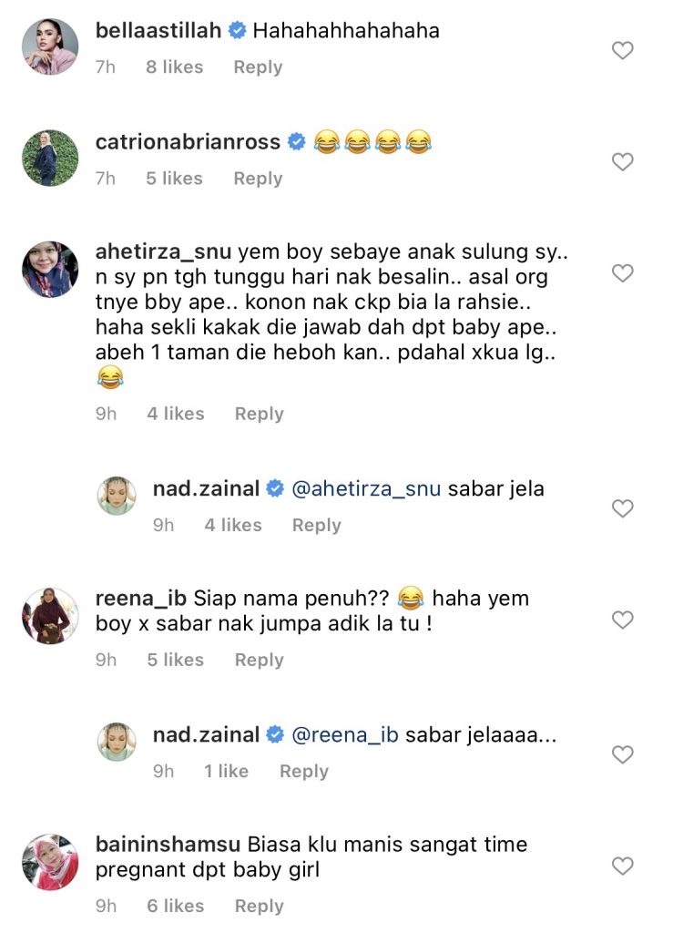 Belum Sedia Dedah Jantina Anak, Nad Zainal Maklum Sudah Ada Nama Bayi